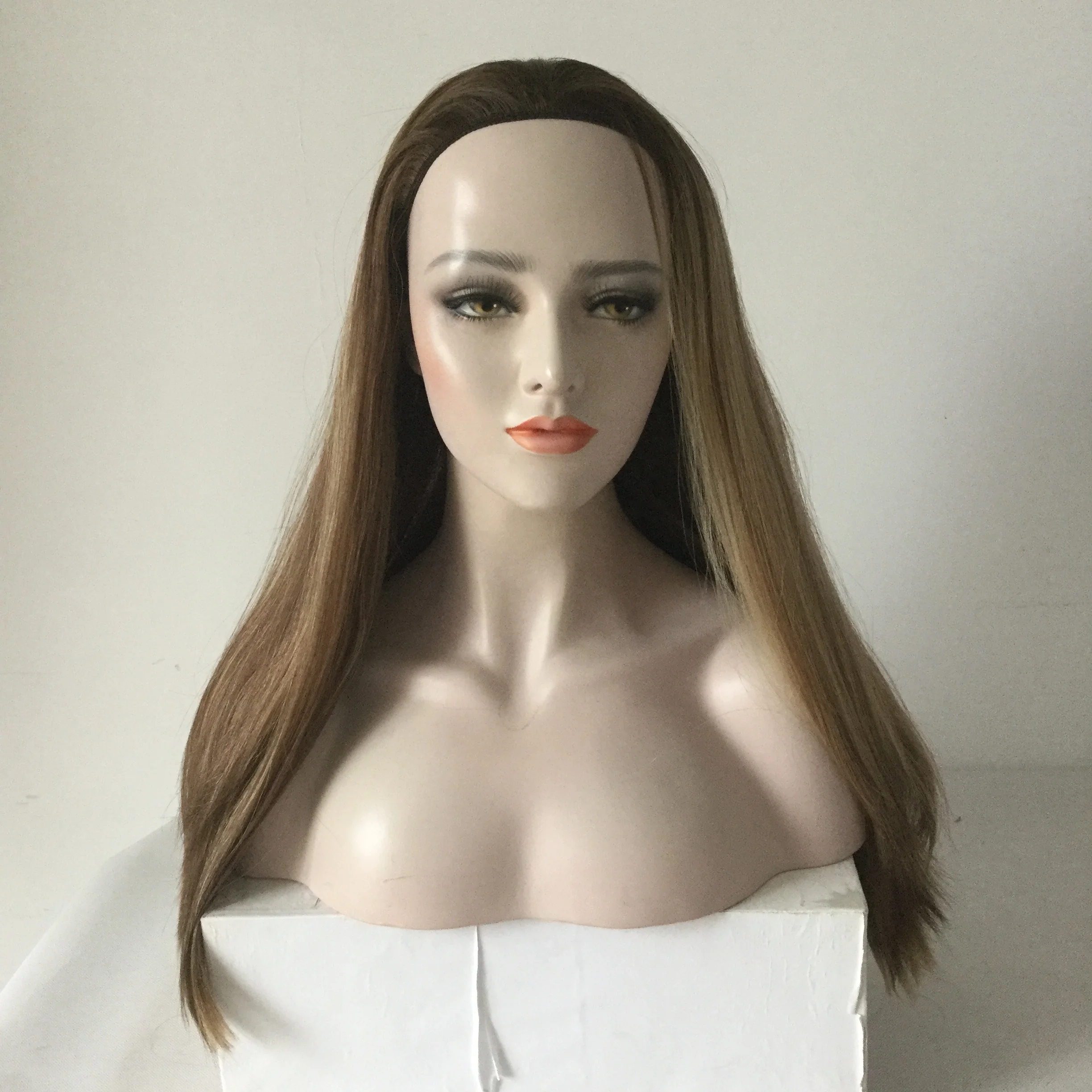 H65 High quality 28inch long human european hair Fast delivery Sheitel Kippah Fall hair weft made jewish kosher wigs