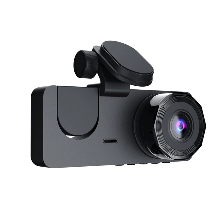 Hot selling wholesale Car Dash Cam 3 In 1 2 Inch 1080p good work Recording Night Vision Camera Car Front In-Car Rear Recorder