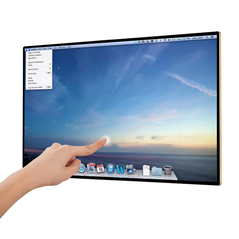 21.5 Inch Android LCD Digital Signage Monitor Wall Mount Touch Screen for Subway Wayfinding Welcome Display Car Use
