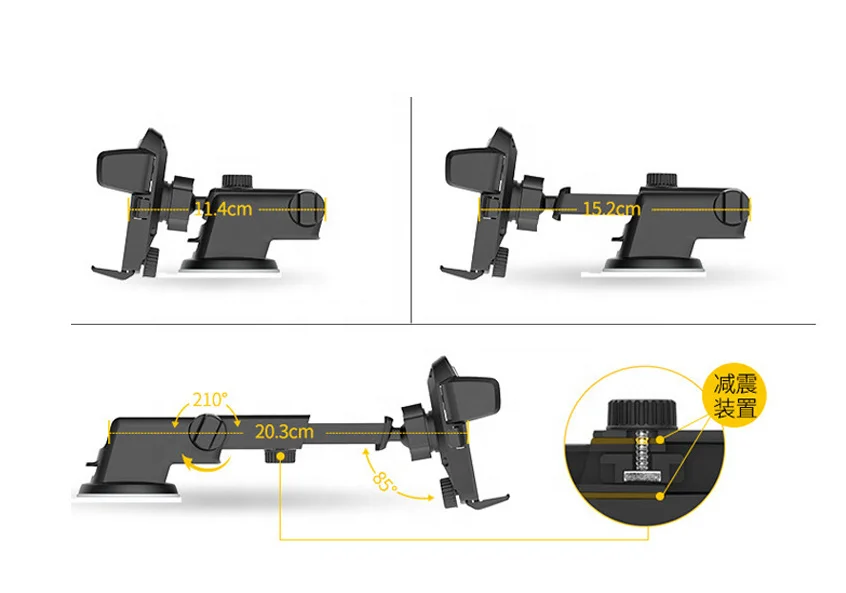 
factory price Long neck car phone bracket windshield suction universal mobile phone stand holder 