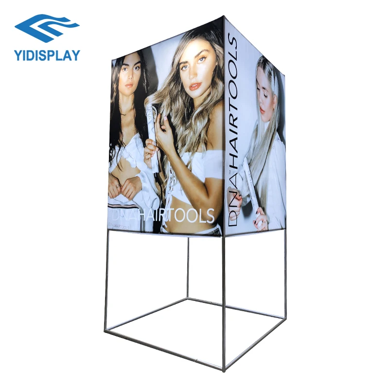 Изготовленный На Заказ выставочный алюминиевый каркас Tradeshow светодио дный светильник коробка ткань дисплей световой короб с