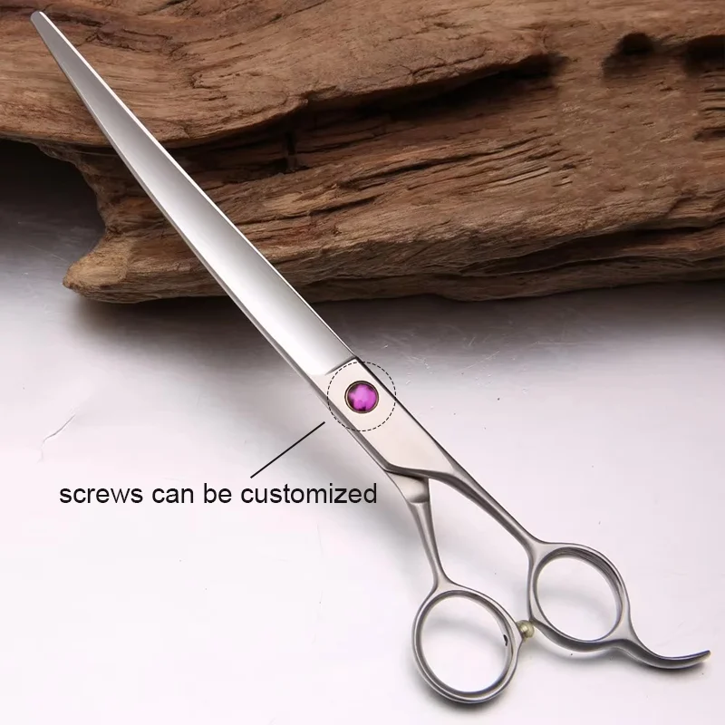 Fenice Custom Logo/screws/size Pet Grooming Scissors Curved Shears for Dog Haircut Pet styling