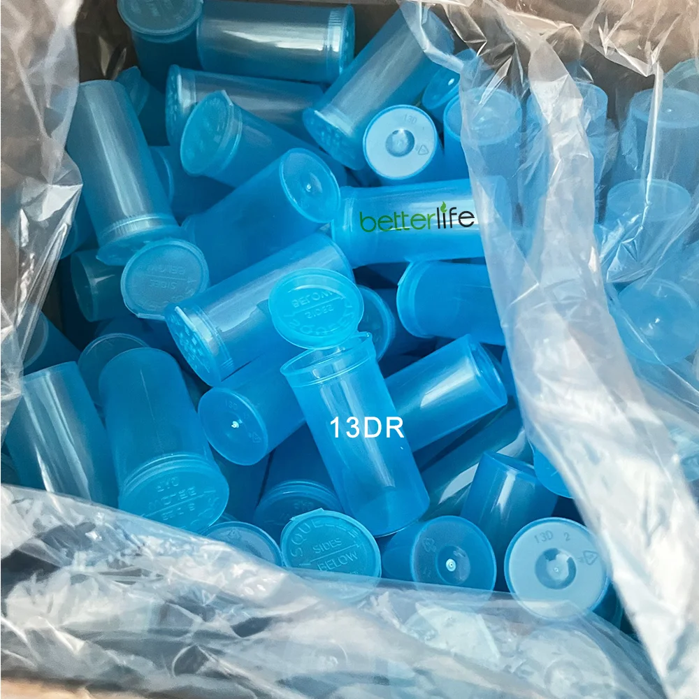 Child Resistant Proof Dried Flower Plastic King Size Pop Top Bottle Herb Stash Containers Prescription Vials tube