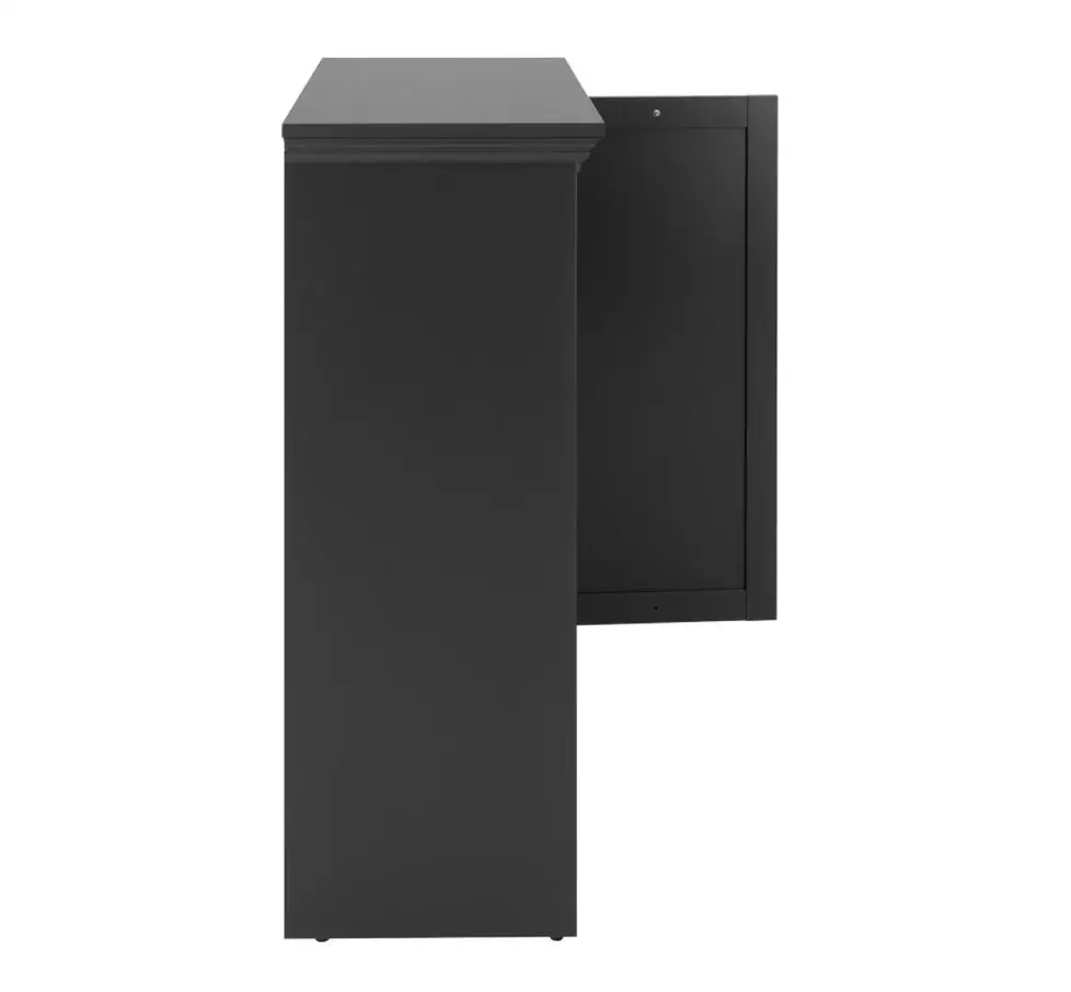 Multipurpose 2 doors in anthracite gray finish sideboard chest of drawers storage cabinet