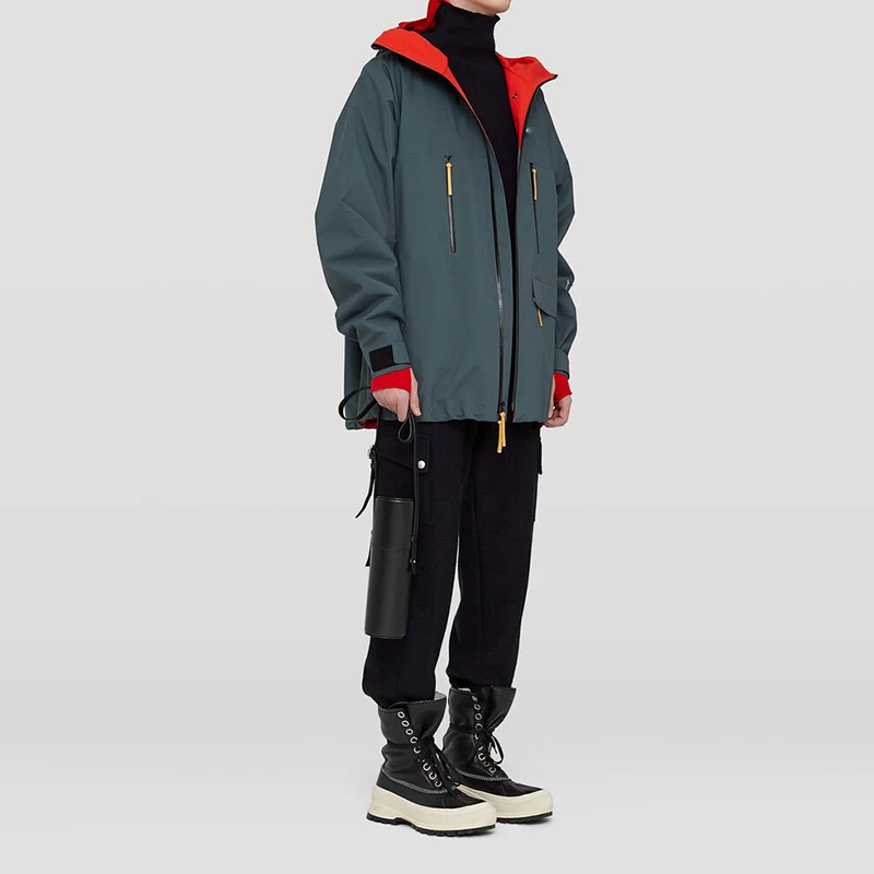 Custom Ryder Cap Jacket Wholesale Windproof Waterproof Ski Jacket Men side zip closure Ski Jacket