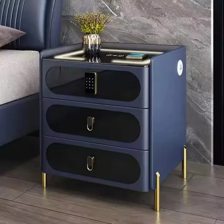 New minimalist modern smart bedroom wireless rechargeable multifunctional bedside table