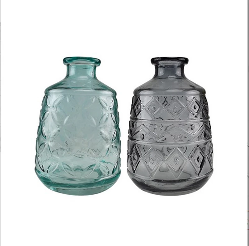 New Arrival Cheap Color Glass Wine Bottle Vase