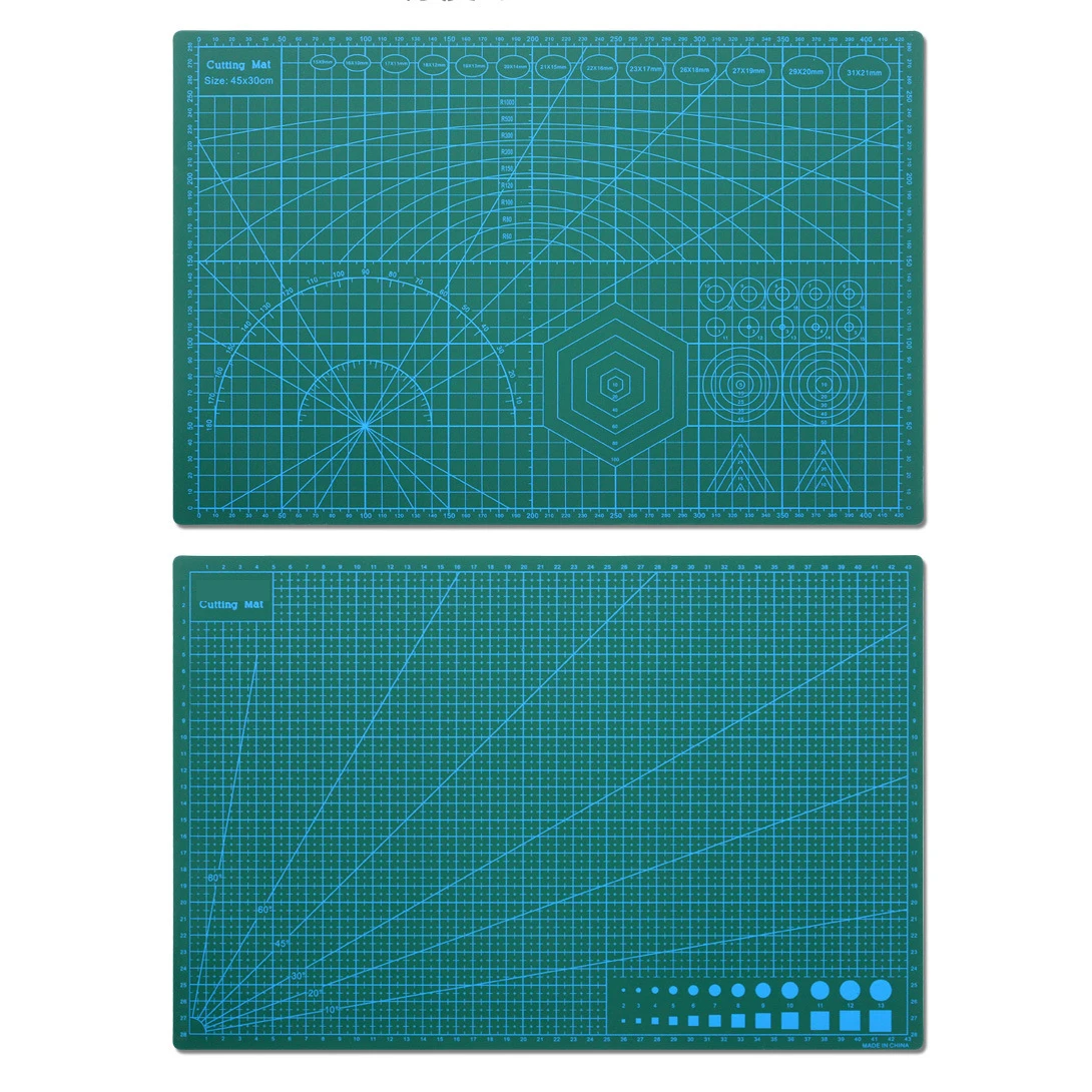 Custom LOGO Size Self Healing Cutting Mat A2 A3 A4 A5 Double Sided DIY Craft Green PVC Cutting Mat