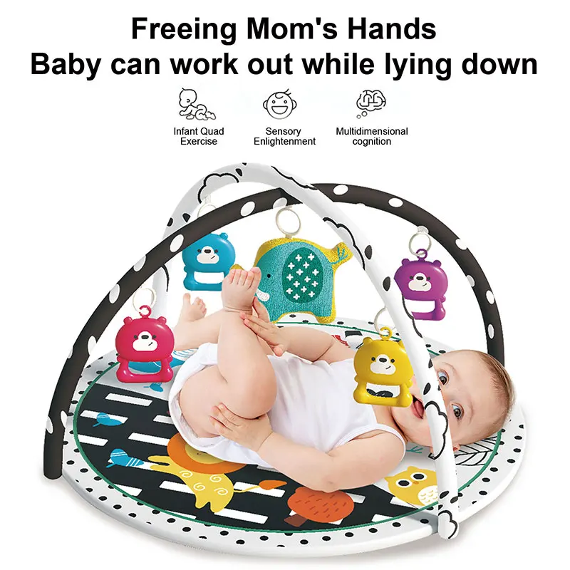 Soft Infant Fitness Rack Activity Black White Gym