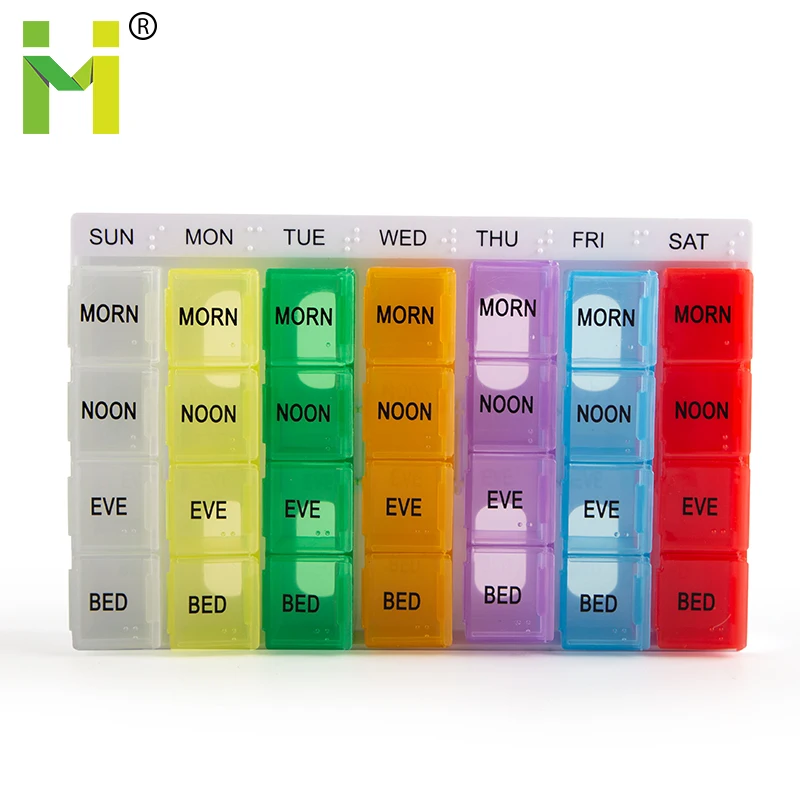 7 Days  Pill Box Organiser Medicine Tablet Sorter Dispenser Compartment Container