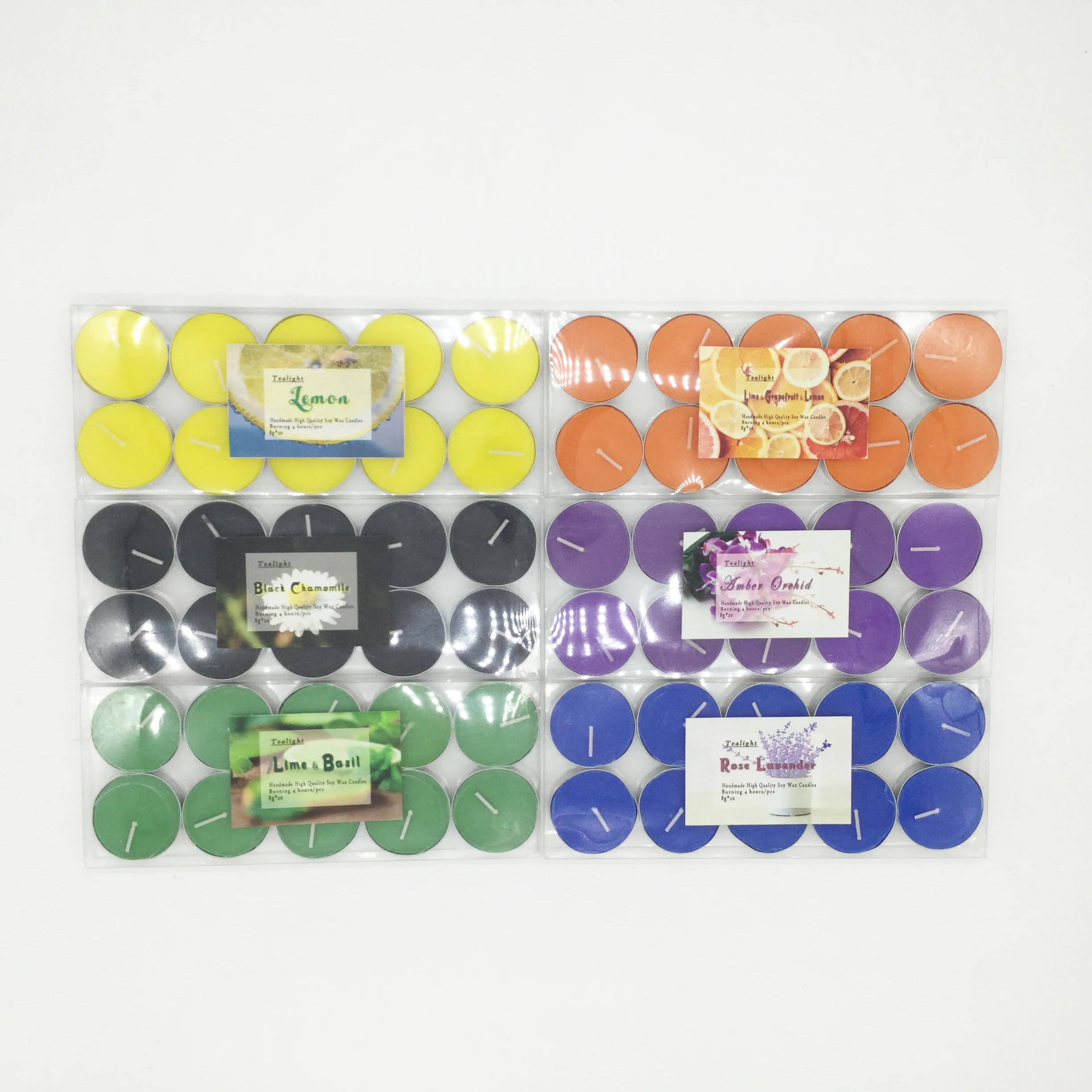 Custom Wholesale  Luxury Gift Packing Wedding Candle Set Lavender Tea Lights Paraffin Wax Candle