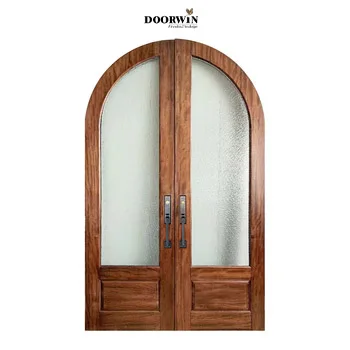 Factory Direct Sales Contemporary Glass Sidelight Decoration Solid Wood Doors For Exterior