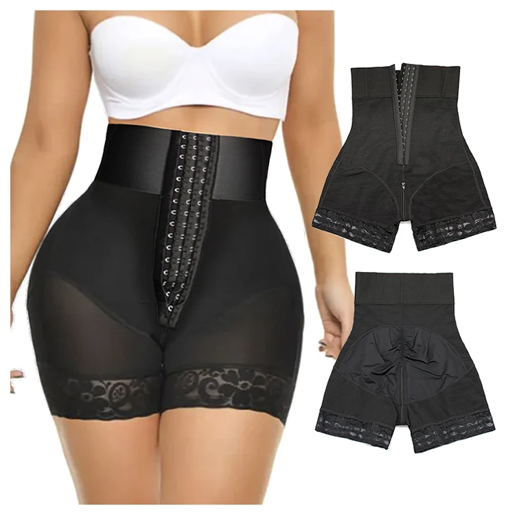 High Waist Compression Slimming Fajas Shapers  Women Scrunch Butt Corset Shapewear Butt Lifter Tummy Control Panties