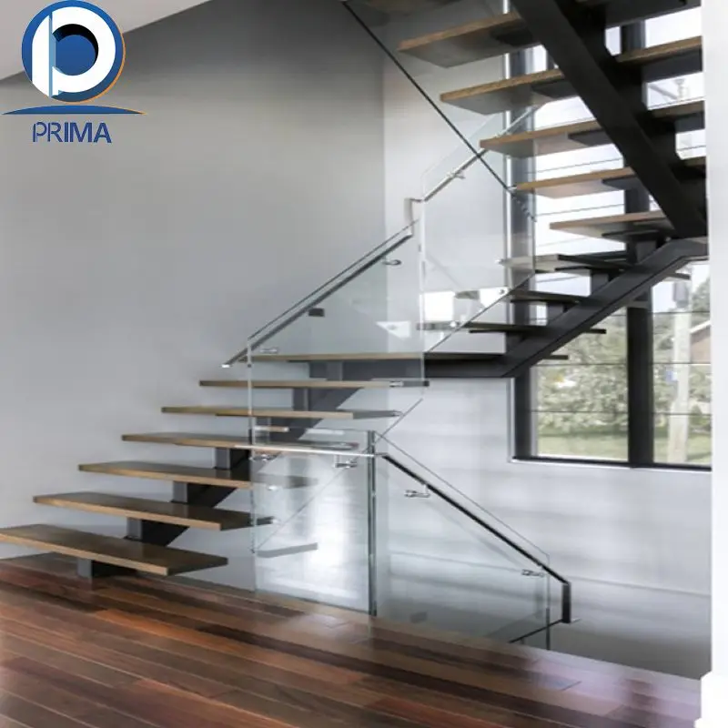 PRIMA Hot Sales Solid Wood Oak Stair Parts Furniture Component Wood Stair Tread Step Staircase Wood Stair Tread