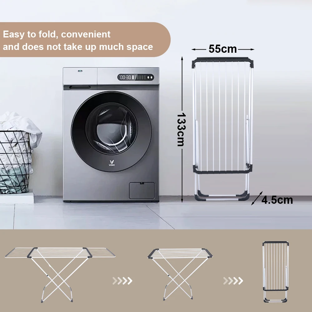 Hot Sale Space Saving Collapsible Laundry Drying Rack Stand Iron Clothes Drying Rack Outdoor