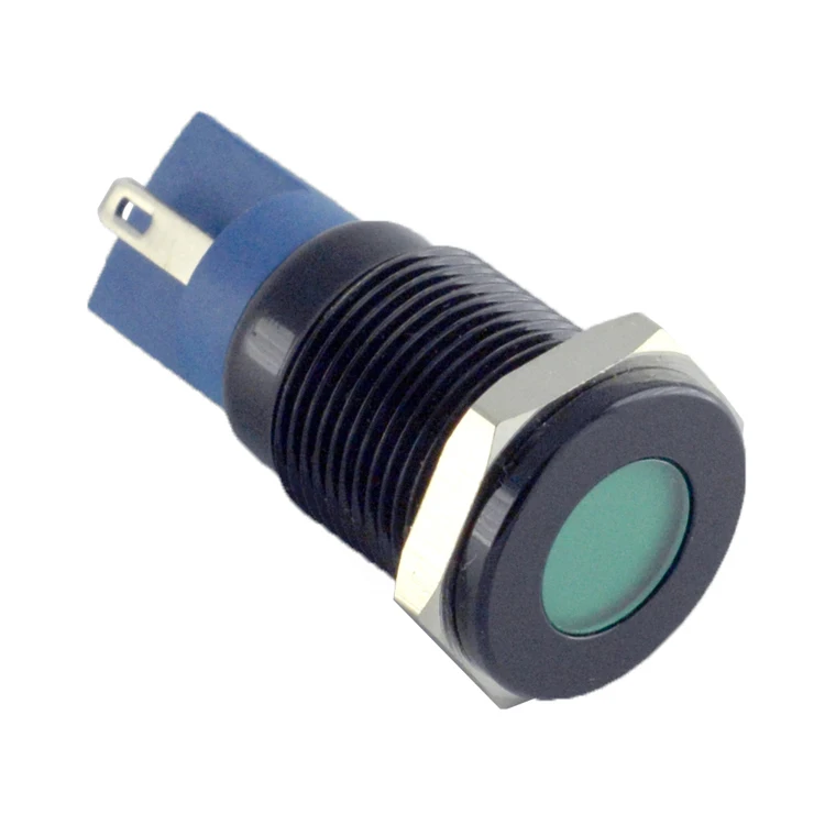 Industry leading brand ONPOW (CE,ROHS) 16mm flat head LED pilot lamp pin terminal black housing indicator