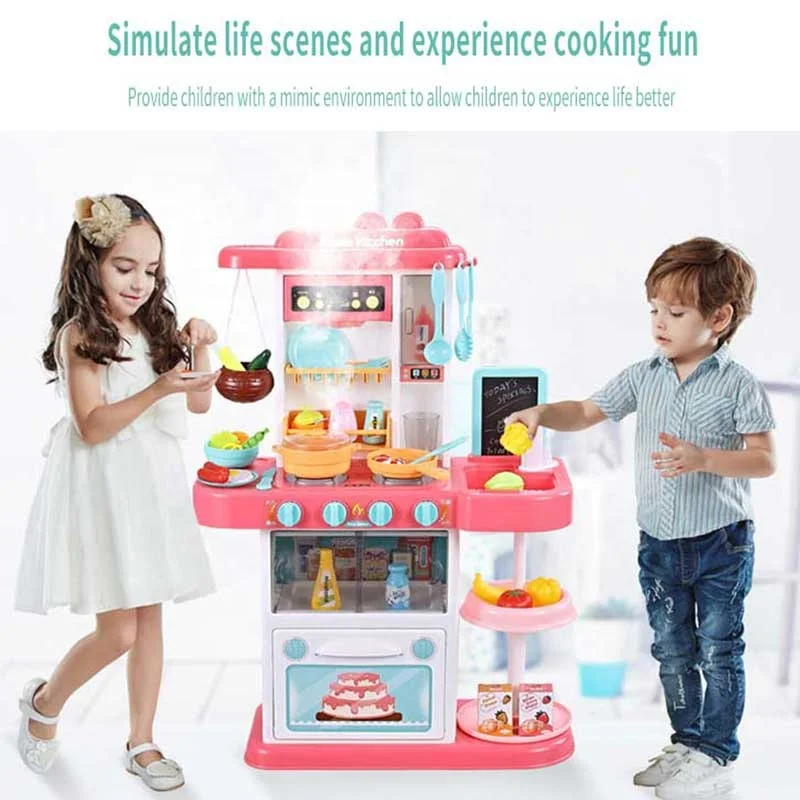EPT 72Cm Spray And Circulating Water Pretend Play Toys Kitchen Cooking Children Girl Home Children Kitchen Toy Set For Kids