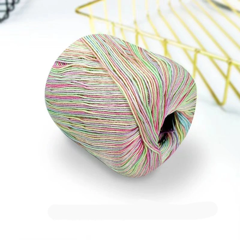 Popular selling in Europe market 100 crochet cotton yarn environmentally friendly dyed for baby