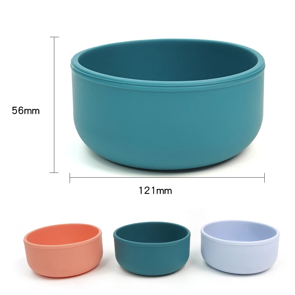 New Arrival Eco-friendly Non-toxic Bpa Free Food Safe Silicone Children Kids Divided Dish baby  feeding bowl