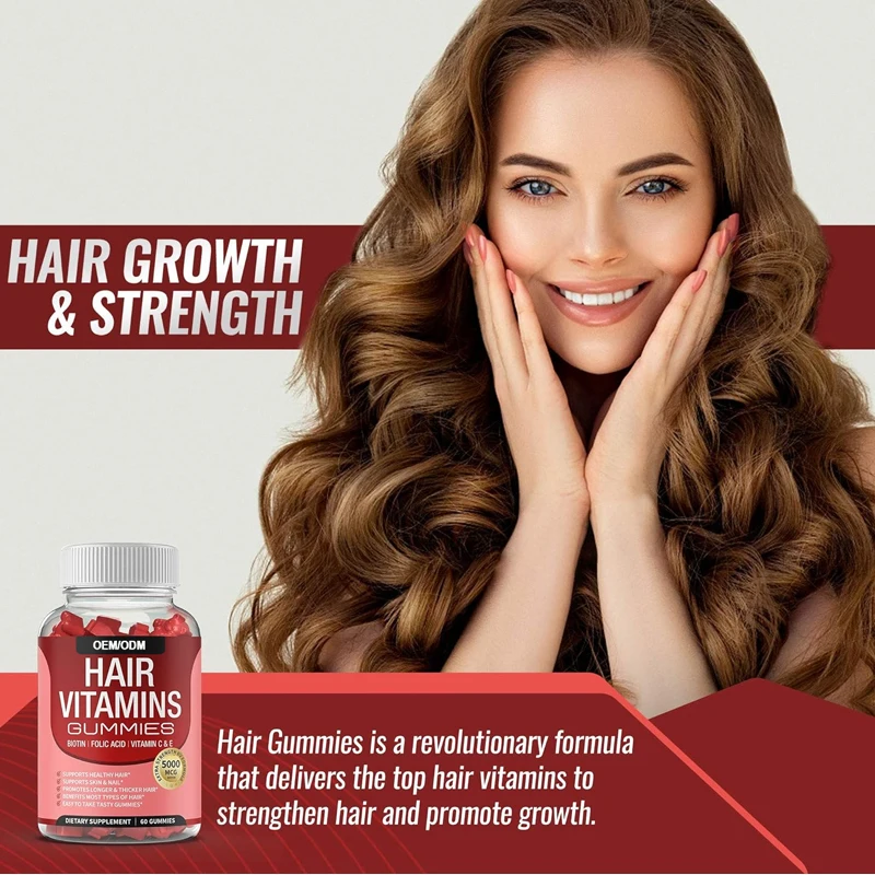 Customized New Product  Protein Supplement  Promotes Hair And Nail Growth Skin Protection Supplement Hair And Nails Gummy
