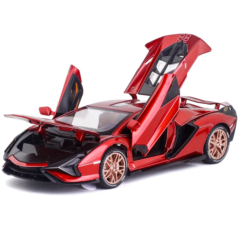 1:24 Lamborgini азиатских FKP 37 литая под давлением модель автомобиля игрушка для детей 20 см отступить моделирование брелок автомобильных ключей со звуком/свет