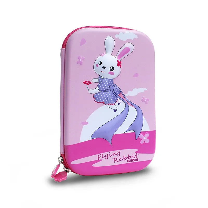 Multi-Compartment 3D Cute EVA Pencil case Unicorn Pouch Stationery Box Anti-Shock Large Capacity for School Students Teens