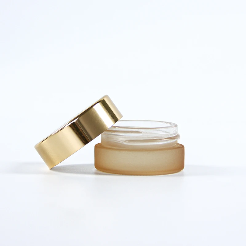 Clear Cosmetics Jar Eye Cream Container Aluminum Screw Cap Packing Lip Butter Glass Luxury Mini 3ml 5ml 10ml 3g 5g 10g Keyo