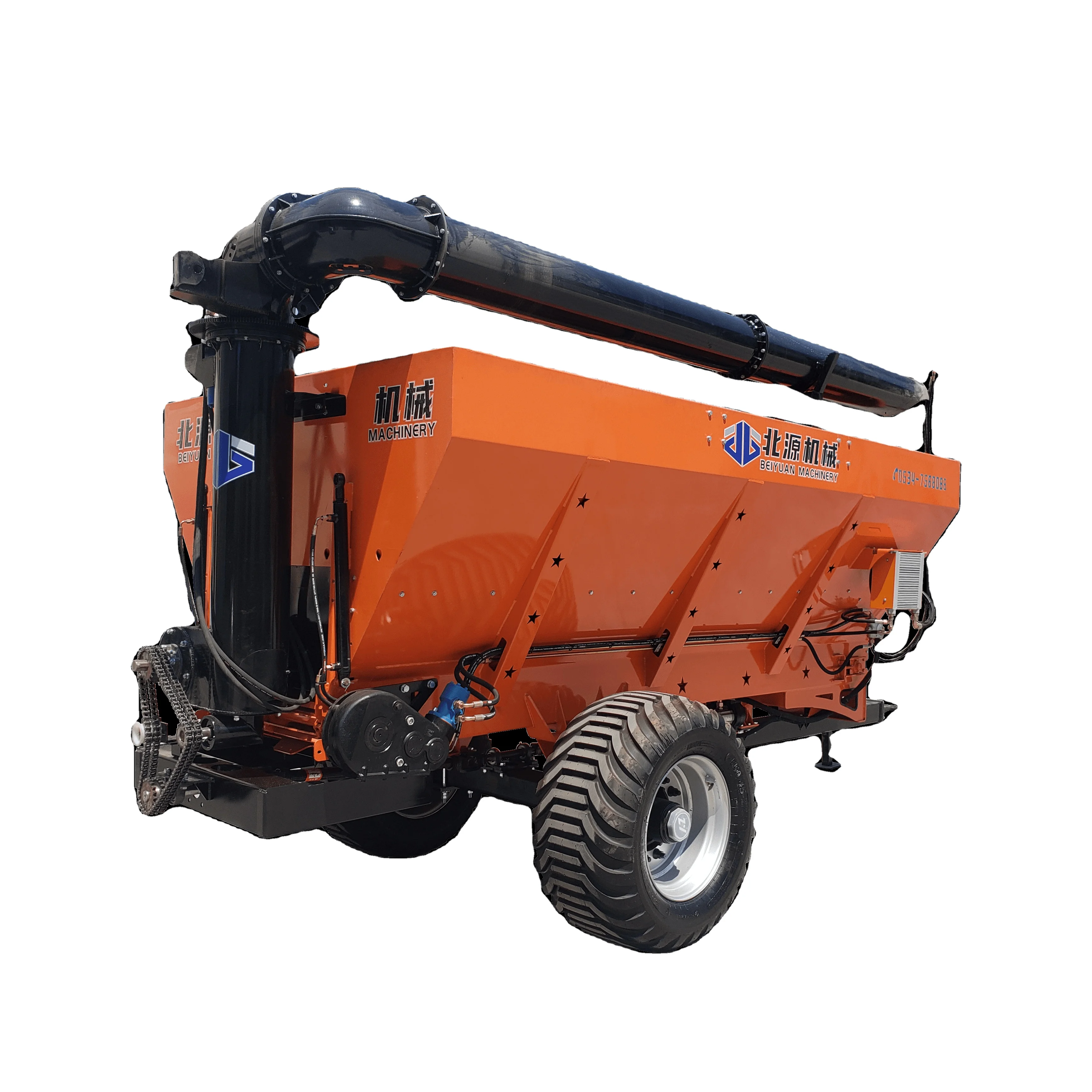 Grain chaser Tractor trailed Bank out wagon for grain transfering and carriage