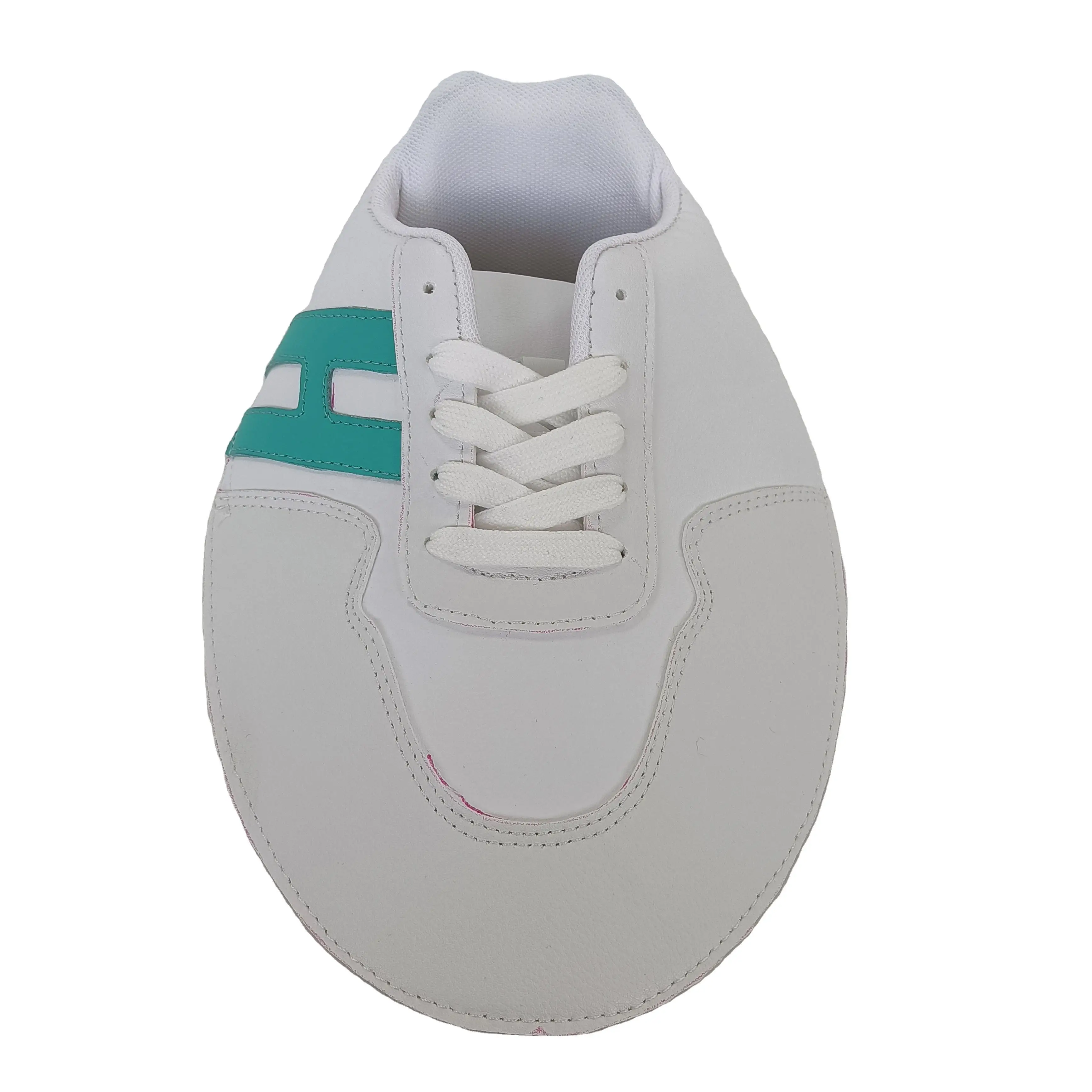 hot selling pu gray green breathable weaving machinary shoes shoe upper