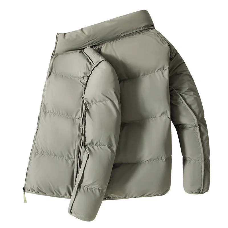 2021 Winter Down Puffer Jacket Solid color warm winter waterproof jacket mens down padded winter jacket warm puffer coat