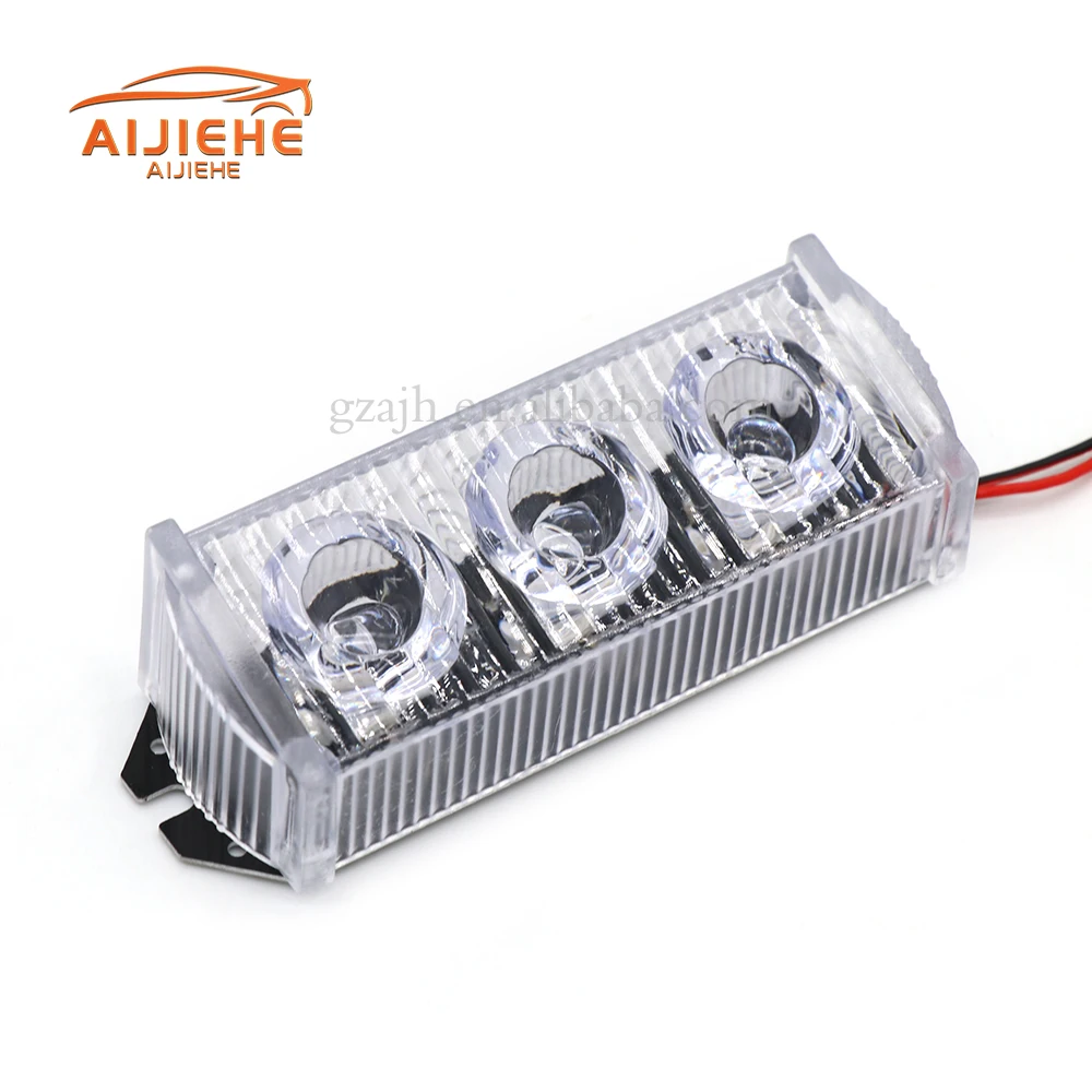 Strobe Lamp Daytime Running Lights 12V Flash Light Warning Emergency Hazard Car 4X3 Strobe Warning Light Front Deck Grille LED