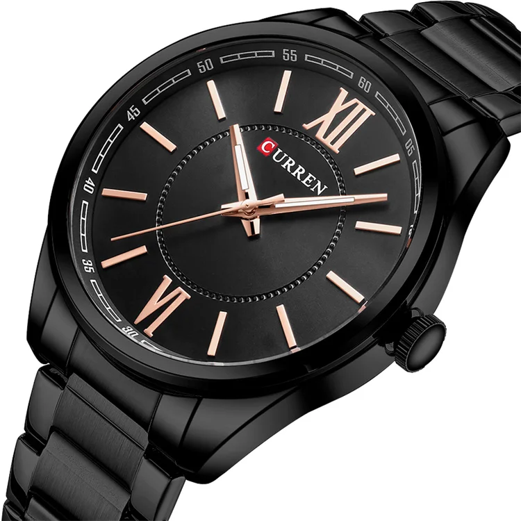 Curren 8423  Chinese men hour low price Stainless steel band Luminous date display Simple business watch supplier