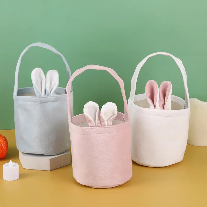 Easter Rabbit Portable Eggs Kids Gift Candy Buckets Party Decorations Mini Easter Basket