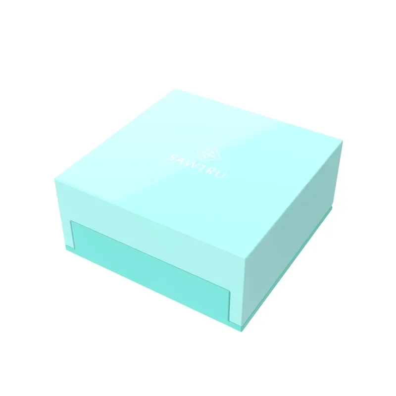 Custom Logo Blue MDF Wood Arabic Perfume Bottle Gift Boxes Wooden Perfume Box Luxury Premium Perfume Gift Box Packaging