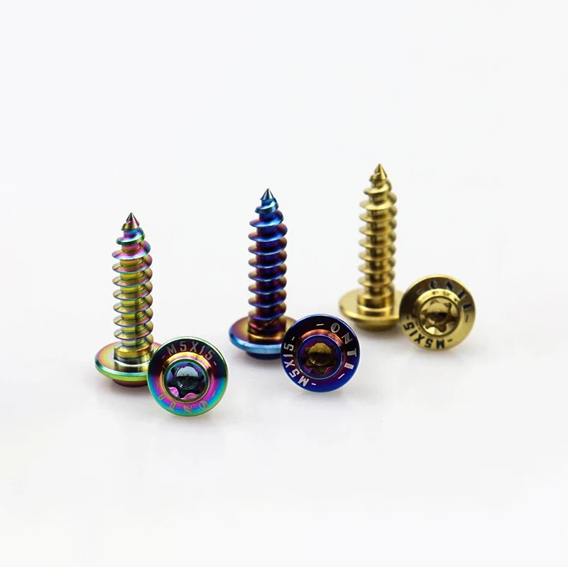 High Quality M3 M4 M5 M6 M8 M10 Titanium self-tapping screw for motorcycle and bike