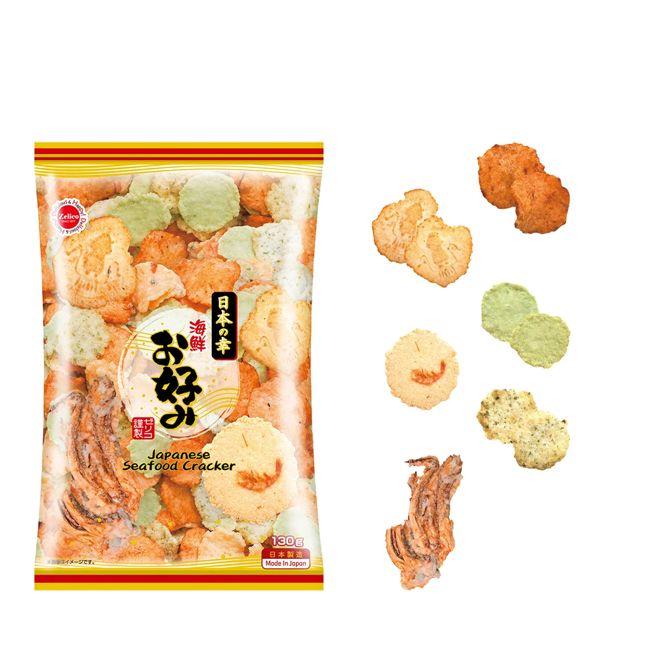 Japanese Seafood seafood biscuits KAISEN OKONOMI 130g crab cracker