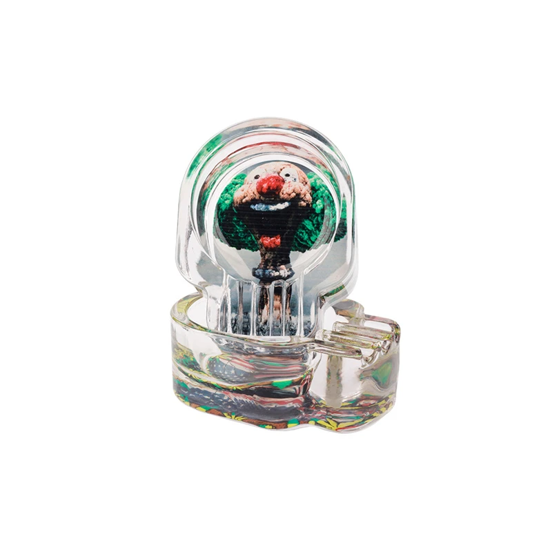 
High Quality Glass Ashtray 6Pcs/Display Box Luminous Cartoon Crystal Ashtray Three Cigarette Ash Holder Smoking Accessories 