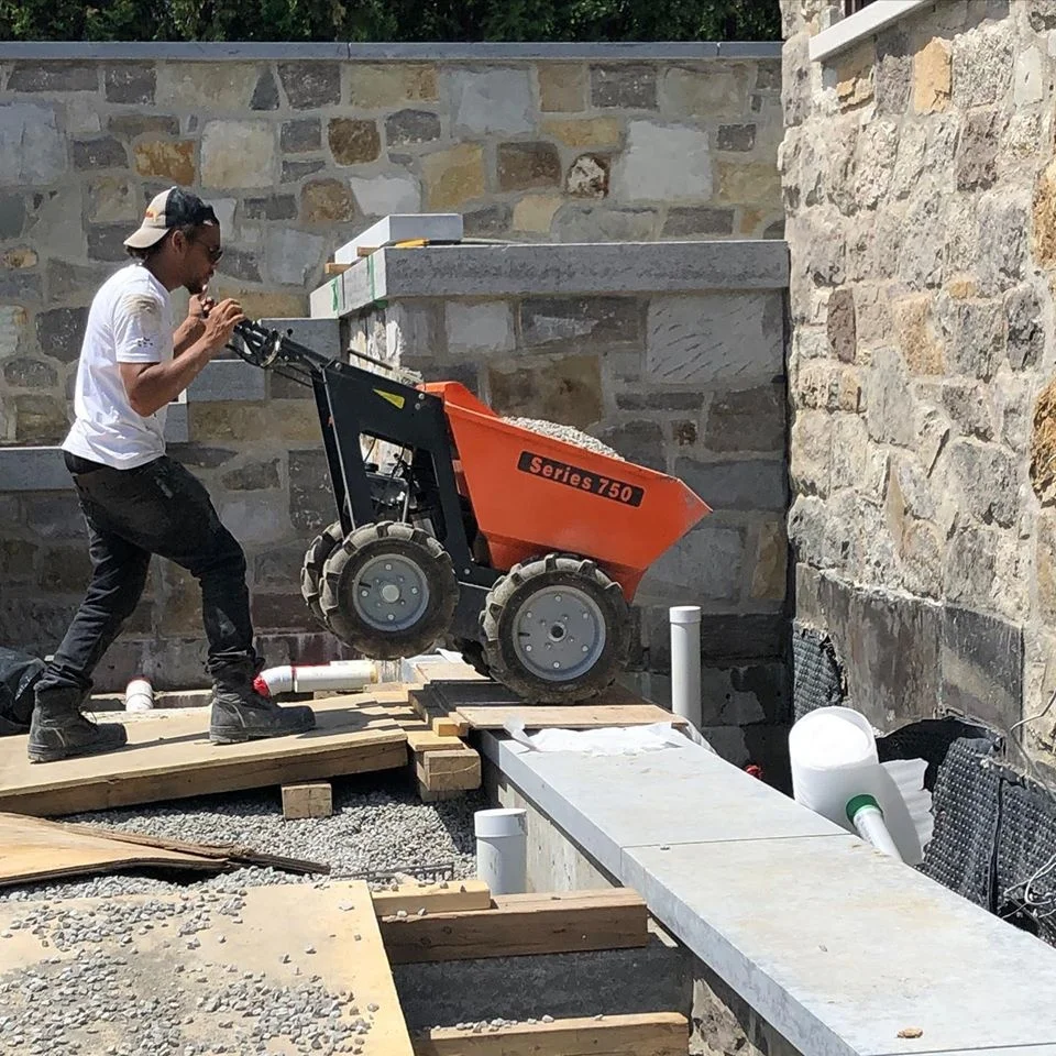 KONSTANT Agricultural Gas Powered Mini Dumper 250kg Motor Wheelbarrow Construction Concrete Power Buggy Small Dumper