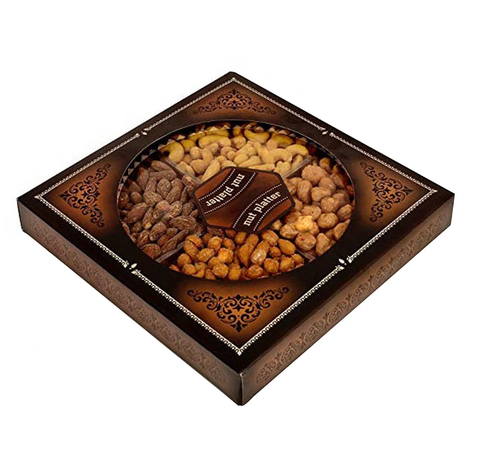Elegant classical high Quality customized arabic style empty Nuts & Kernels packaging gift box for hot-selling