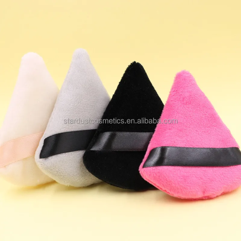 12 pcs in one triangle soft dry powder liquid foundation using Velvet Satin Cosmetic Sponge Powder Puff