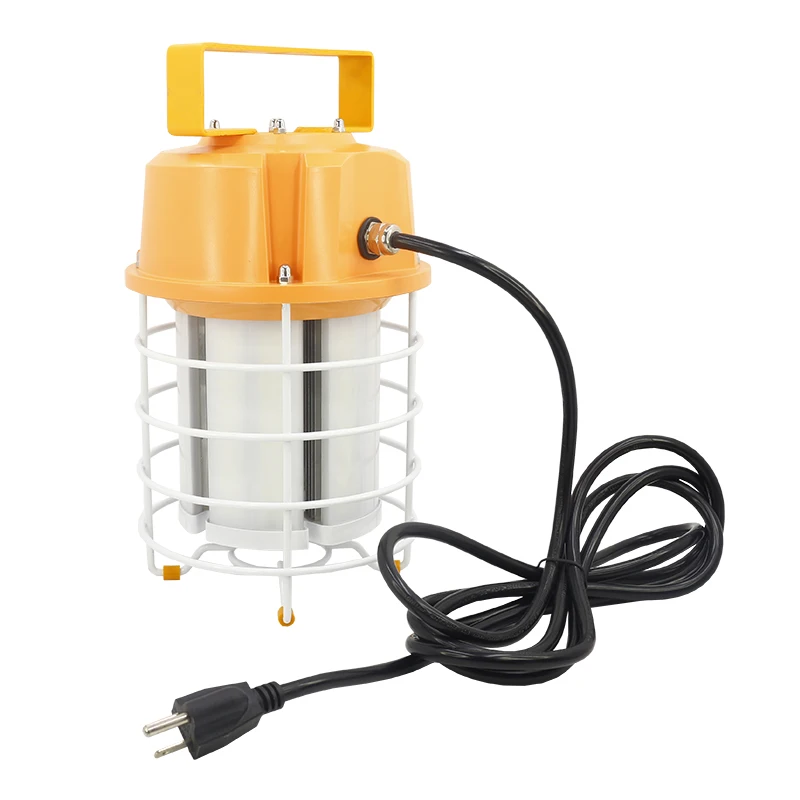
Yellow 150W LED architectural light high lumens 5000K suspended work light portable lamp with stainless steel shield and hook 