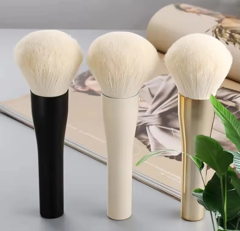 HMU Promotional Powder Brush New Style Soft Fluffy Large Kabuki Private Label Big Single Loose Powder Makeup Brush