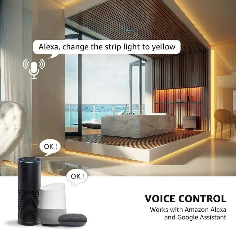 2023 APP Remote Control Smart Led Strip Light SMD 5050 RGB Led Light Strip Lights For Decoration