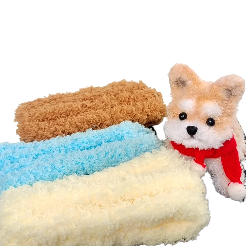 2408 Wokada 15MM Coral Velvet Twister bar Diy Material Pack Thick Crypto Plush Strip Puppy Rabbit Doll Wholesale