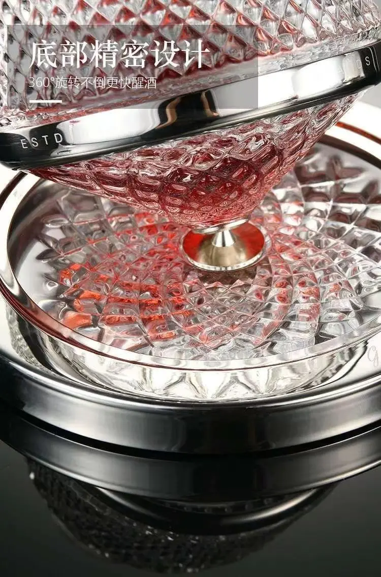 2023 Large capacity Crystal Glass decanter set decanter set with box  whisky decanter