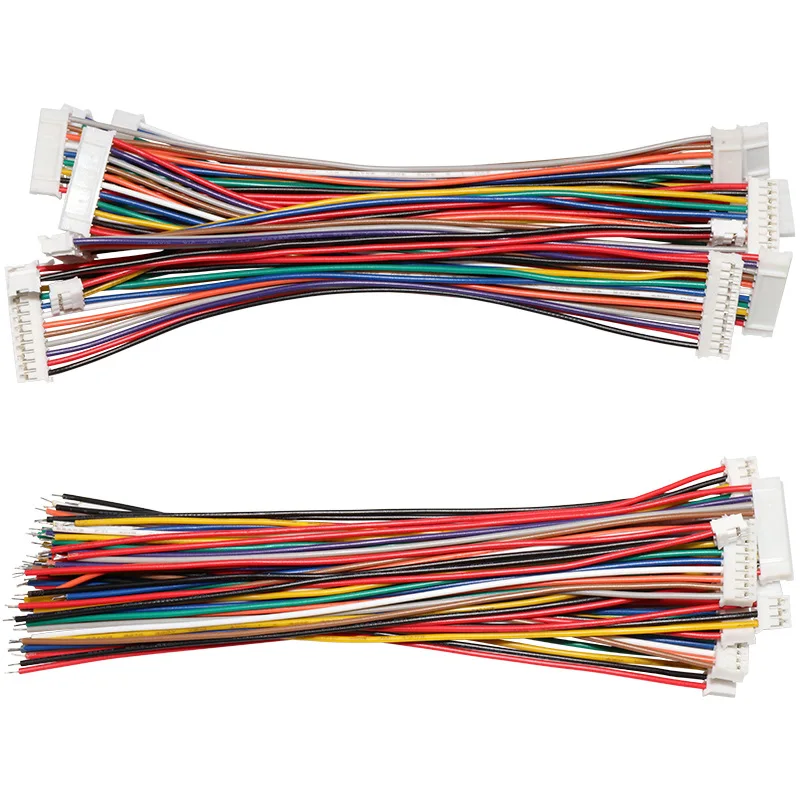 Custom Cable UL2651.28AWG 1.27MM spacing PH10PIN Gray bar terminal cables in factory price