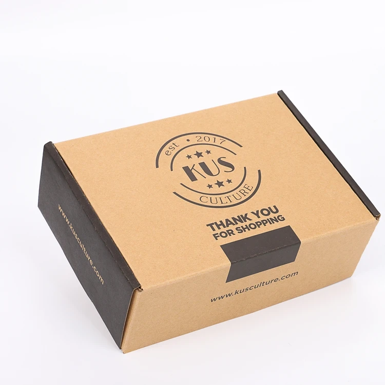  Guangdong custom reverse print brown tuck up paper cardboard garment packing shipping mail