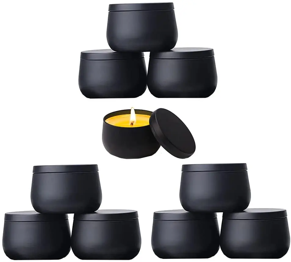 Wholesale Round Aluminum 4 oz 8oz Rose Gold White Candle Tins with Lid