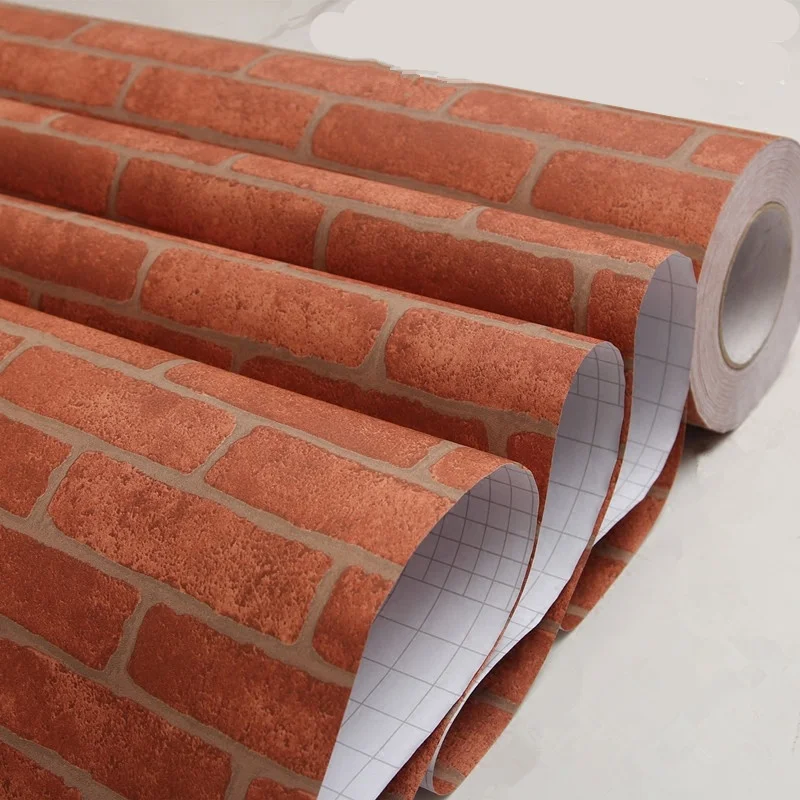 marble design decoration pvc self adhesive brick wallpaper for bedroom