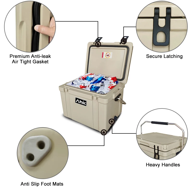 Food Grade Hot Saling Small Rotomolded Outdoor  Ice Chest Boat Fishing Coolers